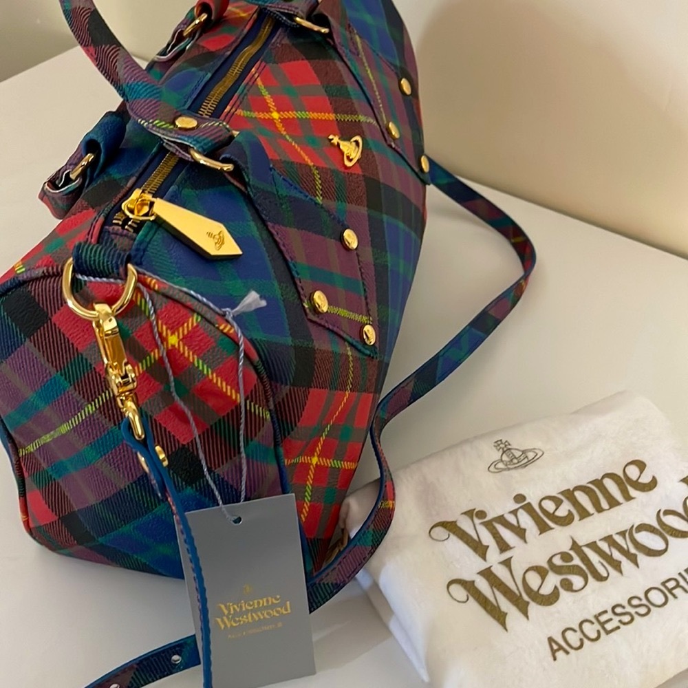Vivienne Westwood VINTAGE BOSTON BAG ❤️ AW 15/16 MAC-CHARLES DERBI TARTAN - Picture 14 of 16